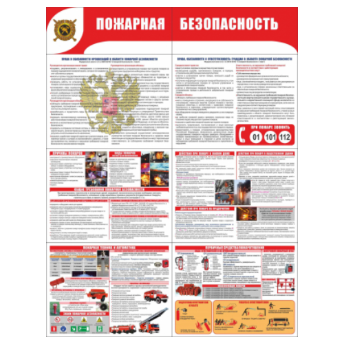 Стенд раскладной "Пожарная безопасность" (пластик 2 мм)